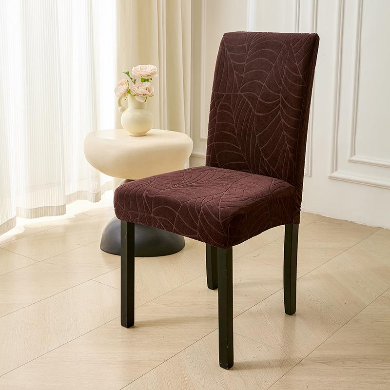 Thickened Waterproof Jacquard Leaf Chair Cover - Modern Elastic Design
