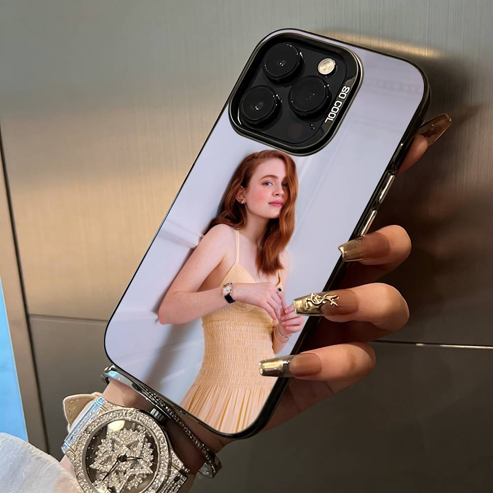 Actress-Sadie Sink For iPhone 17 16 15 14 13 12 11 Pro Max XS  17 Air Silicone Colored Silver Bumper Cover