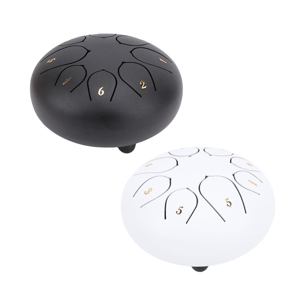 6 Zoll 8 Noten Zungentrommel C-Ton Angenehmer Klang Edelstahl Musikalisches Schlaginstrument für Mu