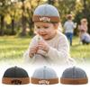 Bestickte Baby-Schirmmütze Baumwolle Denim Sonnenschutz Vermieterkappe Atmungsaktiv Verstellbar Fischerhut Sommer