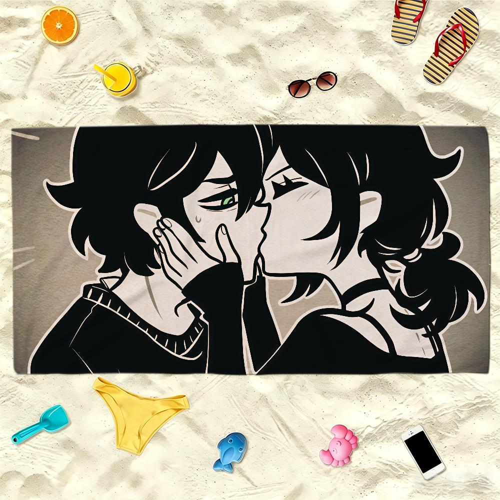 The Coffin Of Andy And Leyley Cartoon Towel Soft Lightweight Anti-Sand Large Beach Towel Quick-Drying Bath Sports Family