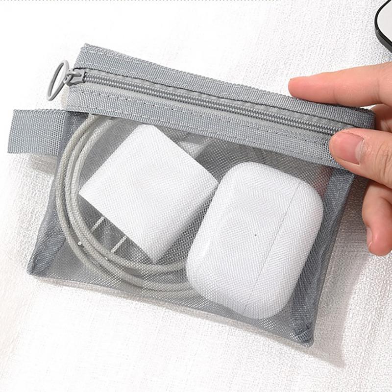 Large Capacity Portable Outdoor Travel Makeup Bag Transparent Mesh Storage Washing Bag Home Organization Tote Bag