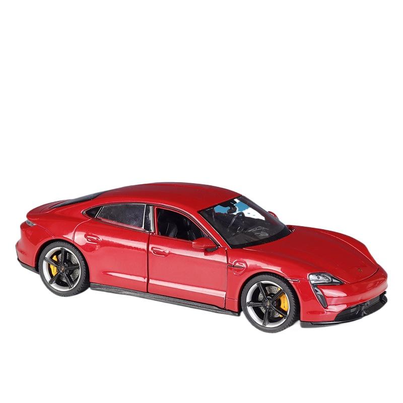 Welly 1/24 Porsche Taycan Turbo S Alloy Sports Car Model Diecasts Metal New Energy Car Vehicles Model Collection Childrens Gifts