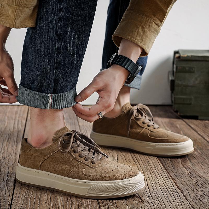 Fashion Luxury Brand Men Casual Leather Flat Designer Shoes 2024 New Genuine Leather Antiskid Walking Shoes 2024New Tenis Masculino Shoe