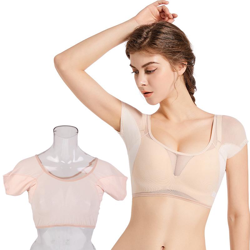 T-Shirt Shape Sweat Pads Washable Underarm Armpit Sweat Pads Reusable Perfume Absorbing Guards Shield Deodorant For Women