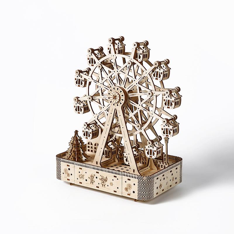 

Трансграничное музыкальное колесо обозрения 3D деревянный пазл - развивающая DIY креативная игрушка