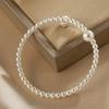 1pc Elegant Adjustable Faux Pearl Beaded Bracelet for Women, Geometric Design, Sophisticated Stylish Accessory for Daily Use, Parties, and Vacations