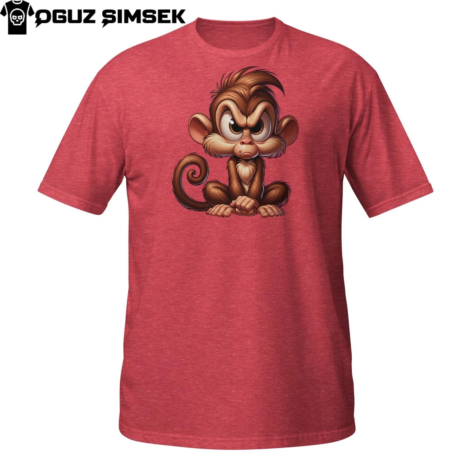 Grumpy Monkey T-Shirt Mens Womens Tees Top – Funny Angry Cartoon Jungle Animal Design 4XL