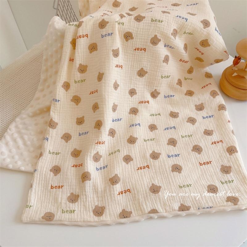 Baby Blanket for Soothing Relaxing Cotton Baby Comforter Calming Dotted Design Blanket for Newborns Cotton Swaddles Wrap