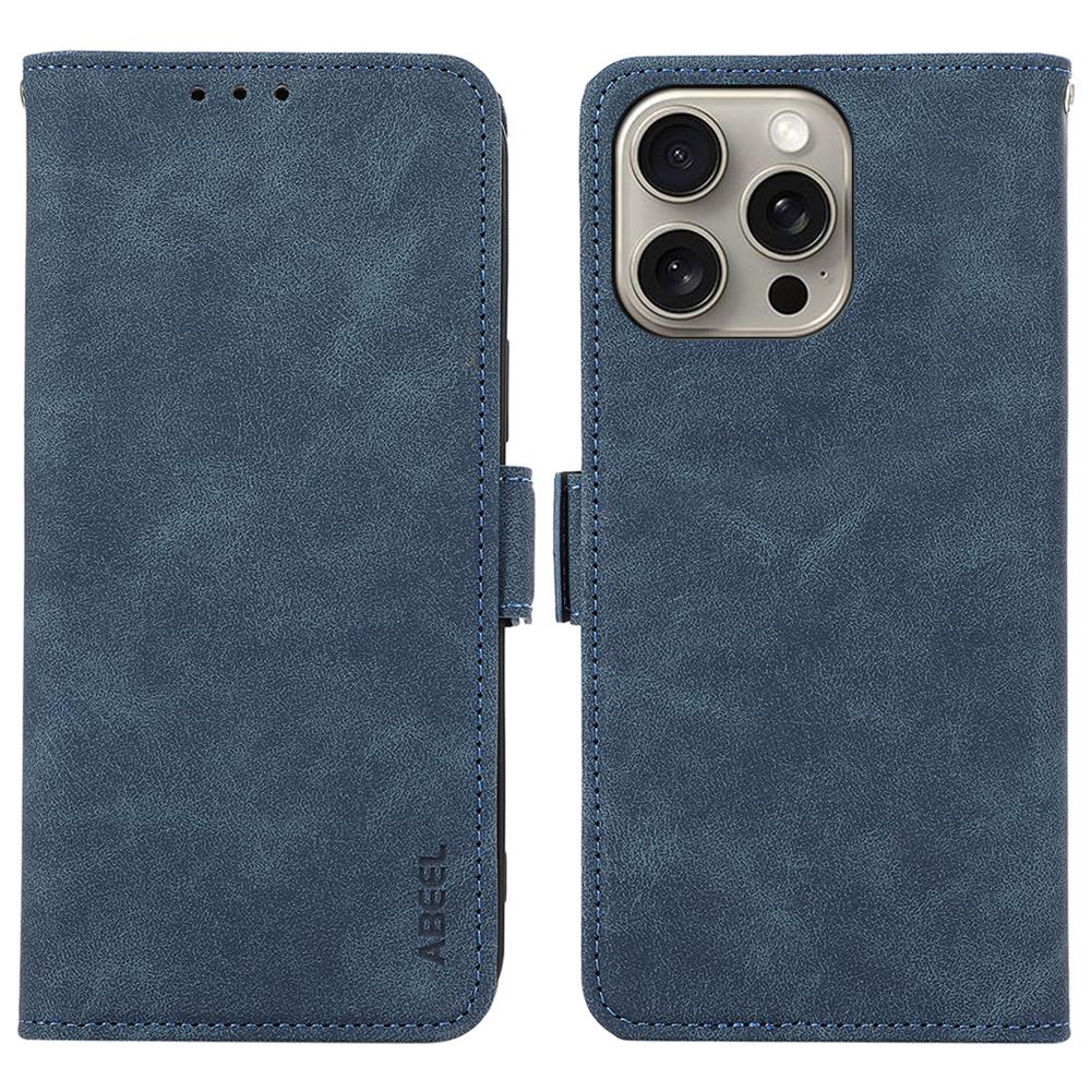 ABEEL For iPhone 12 Pro Leather Case RFID Blocking Wallet Phone Cover Side Magnetic Clasp