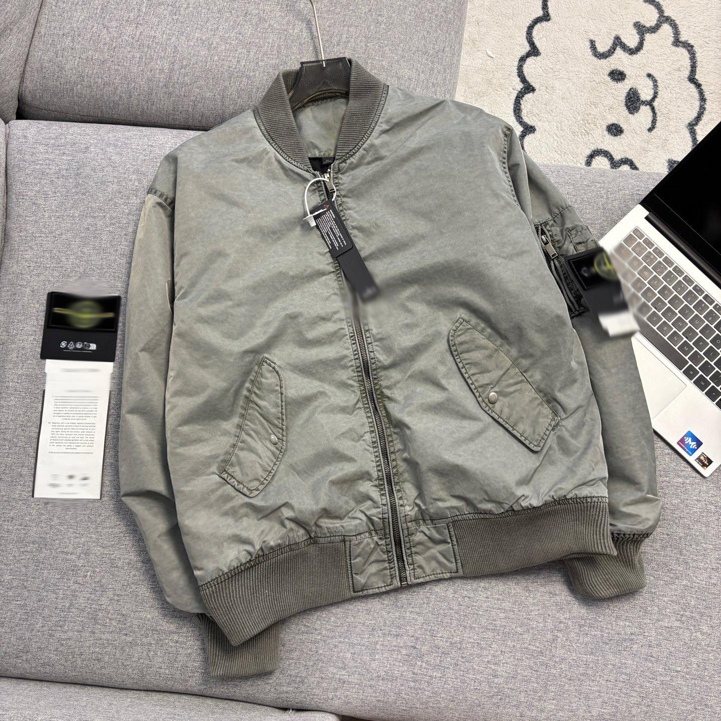 Unisex Autumn/Winter Cotton Pilot Jacket - Casual Warm Baseball Coat L