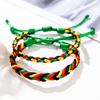 Europe and the United States Popular Kwanzaa Bracelet, Bohemian Simple Hand-woven Bracelet Adjustable Jewelry