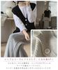 J.STORE Women's Cable Knit Vest, Casual, Outing, Loose Fit, Elegant, Spring/Autumn, School, V-Neck, Black, 5S-J03-BKM