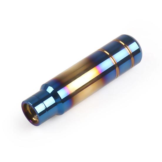 13cm Aluminum Grilled Blue Universal Gear Shift Knob Shifter Head Interior Decor