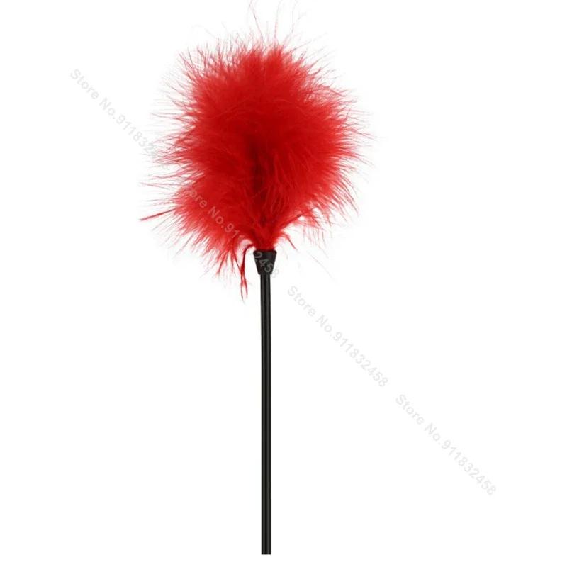 SM Erotic Caress Feather Stick Female Slave Training Tingle Teasing Stick Couple Foreplay Flirting Sex Toy