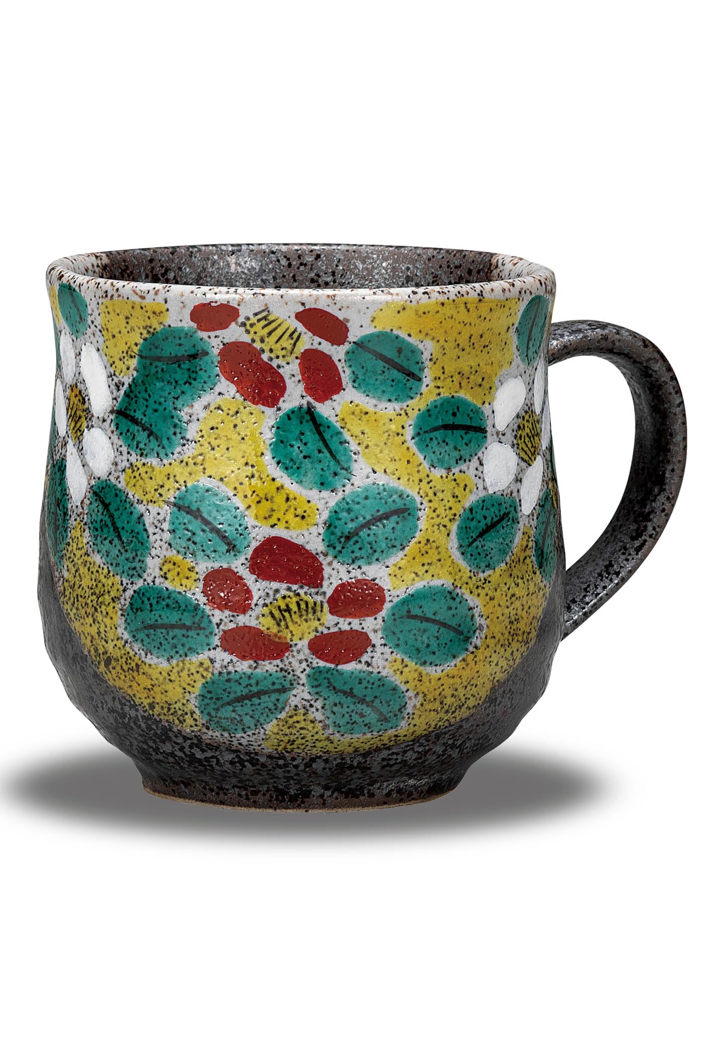 

Waza no Kura Stylish Coffee Kutani Ware Mug with Yoshidaya Flower Luxury Made in Perfect as a Birthday 60th 70th 77th or 88th Birthday Celebration