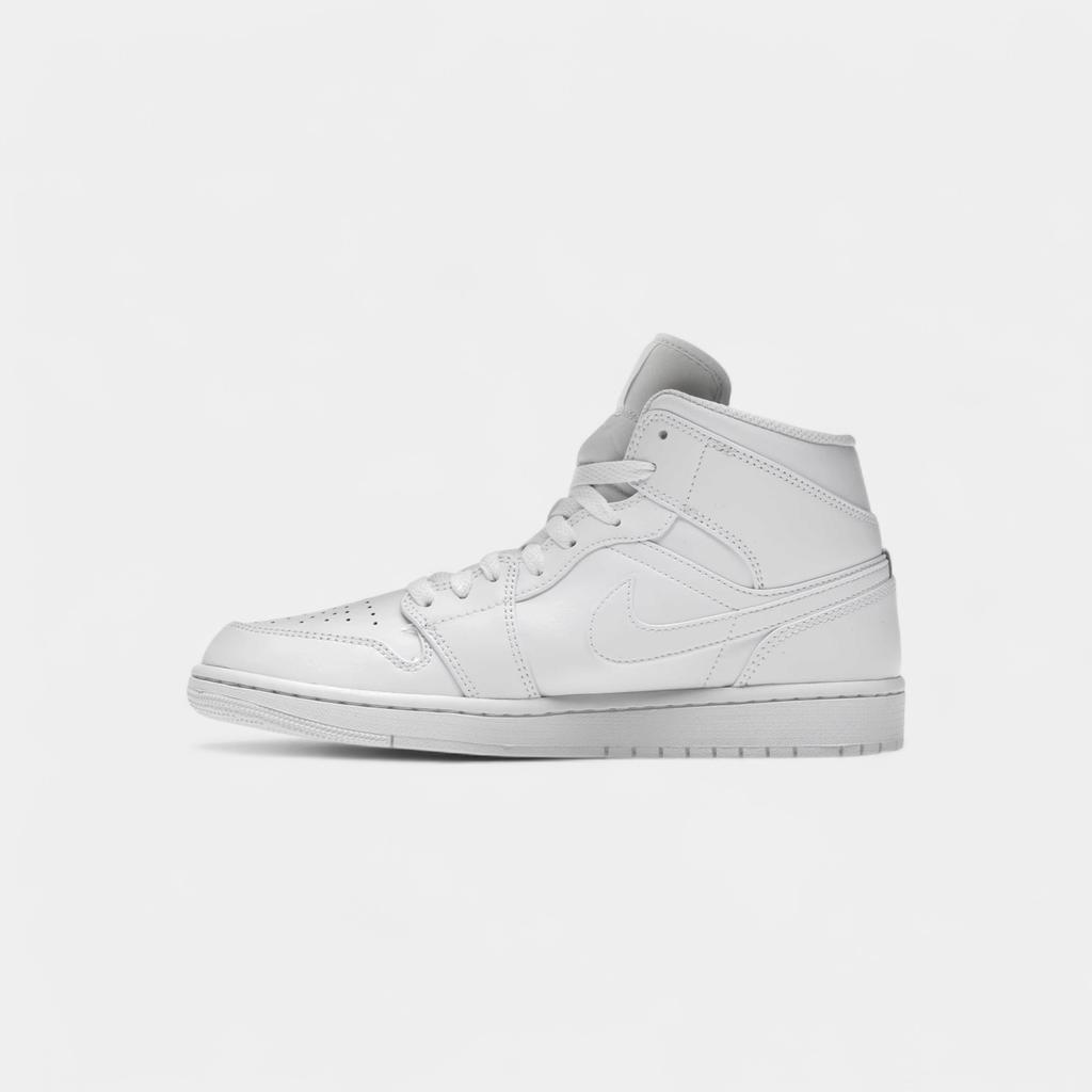 Jordan 1 Mid Triple White