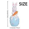 Colorful Easter Bunny Figurine Hand-Painted Cartoon Rabbit Statue  Tabletop Decor