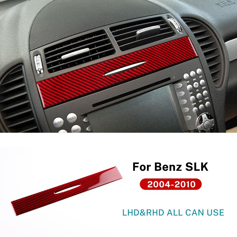 

Для Mercedes Benz SLK R171 2004 2005 2006 2007 2008 2009 2010 Аксесуари для центрального повітроводу Наклейка з обробкою з м якого вуглецевого волокна Red LHD RHD B