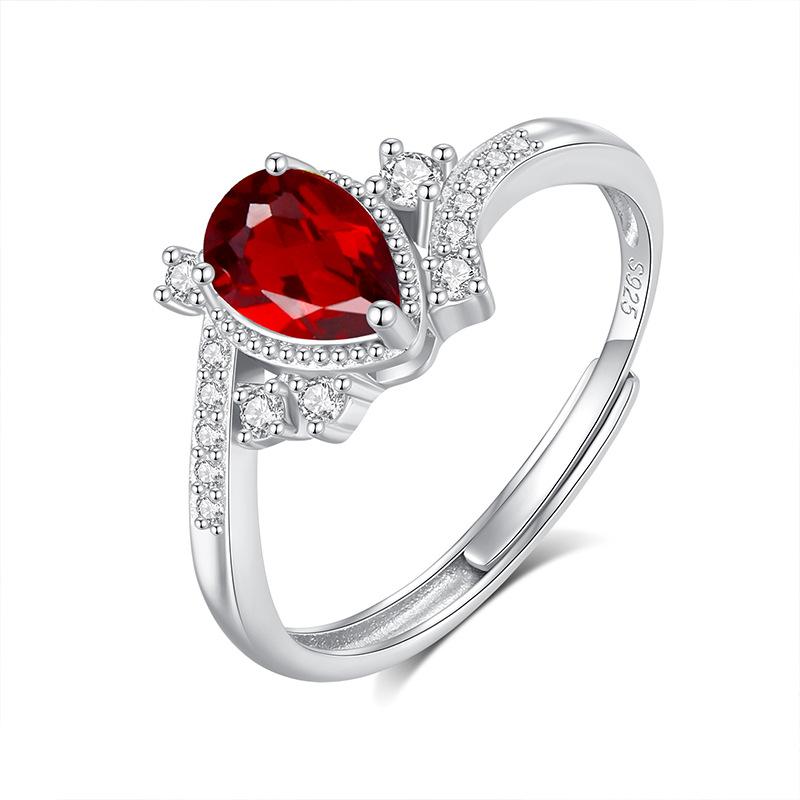 

Natural crystal stone twisted arm ring adjustable non-fading s925 sterling silver jewelry premium accessories opening adjustable
