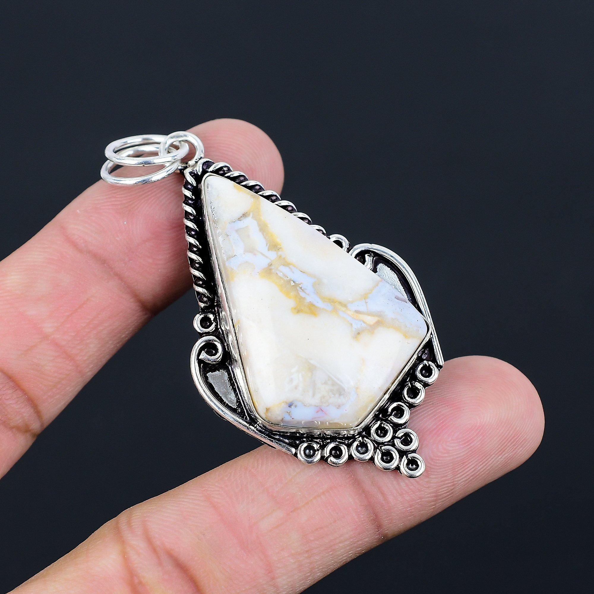 Sterling Silver Cobra Jasper Stone Bezel Birthday Daughter New Pendant Jewelry