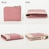 [moz] 86064 Genuine Leather L-Zip Short Wallet, Two-Tone Color Scheme, Palm-Sized, Elk Design, Women's, Blue