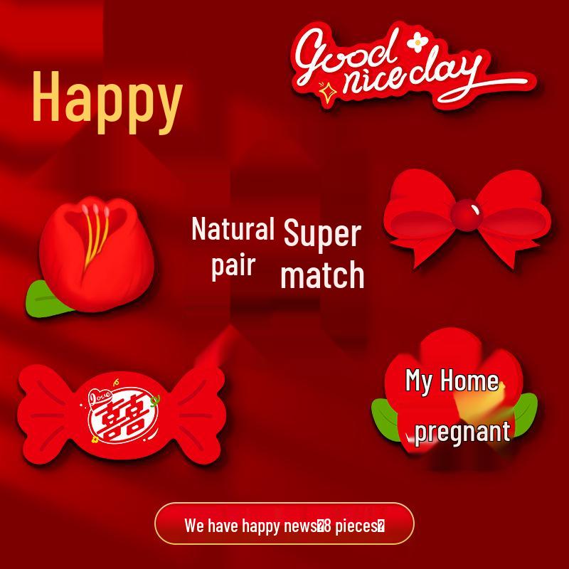 Набор магнитов «Двойное счастье»: Свадебные принадлежности для креативного украшения брачной спальни