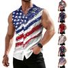 Men's Workwear Lapel Button-Down Vest Shirt - Lightweight Sleeveless Top