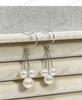 S925 Sterling Silver Pearl Tassel Long Ear Hook Earrings - Fashionable & Versatile.