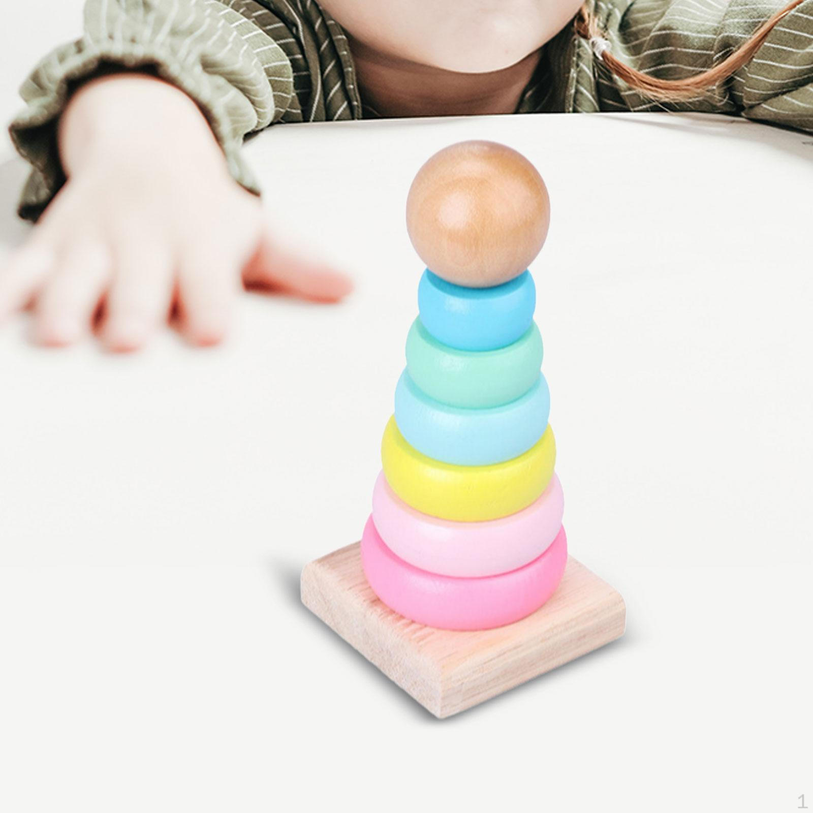 

Детская игрушка-кольца, классическая развивающая игра для малышей 6-12 месяцев Macaron