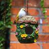 Outdoor Hanging Bird House Decorative Waterproof Resin Mini Hummingbird House Ornaments Birdhouse for Patio Yard Porch