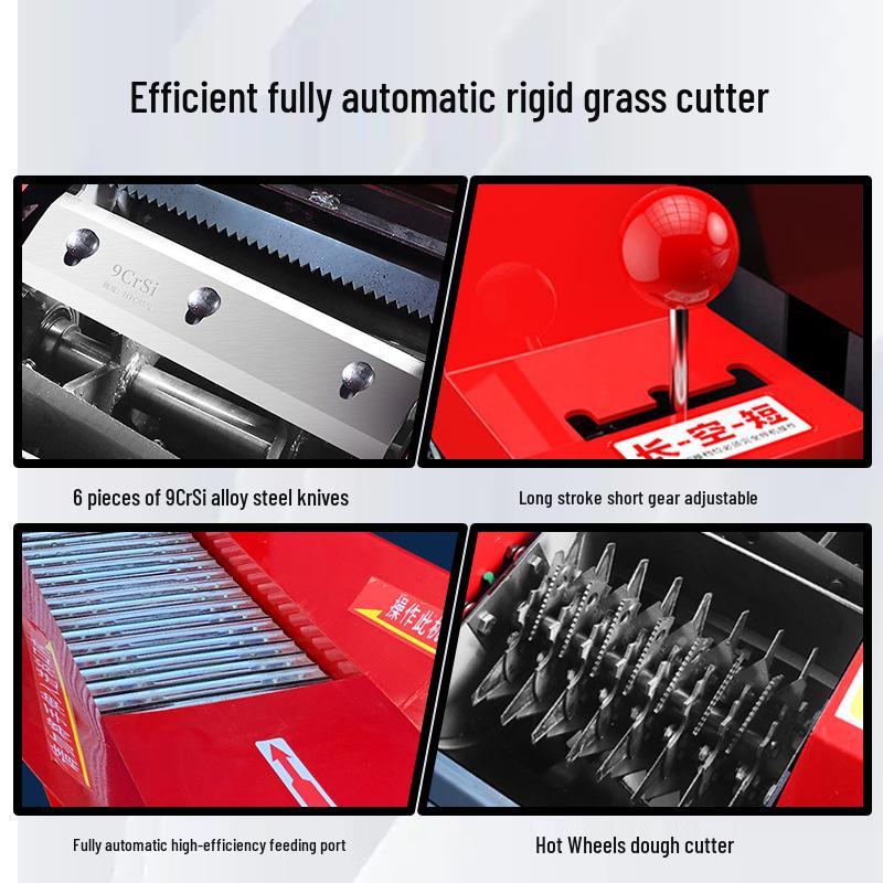 Horizontal Chaff Cutter & Silk Kneader: Straw Crusher & Cutting Machine for Livestock Feed