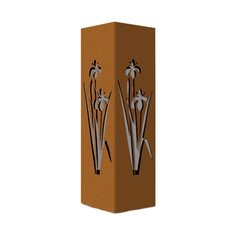 Stable Tall Metal Garden Ornament With Intricate Carving Artistic Garden Stake Suitable For Porch And Deck Display