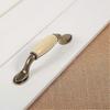 Door handle ceramic bronze kitchen cabinet cabinet wardrobe hole distance 96 mm P4 26-27s