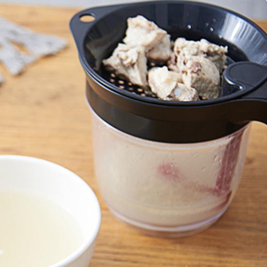 Fat Separator Cup with Bottom Release 4-Cup Gravy Strainer & Oil Filter for Cooking Heat-Resistant Kitchen Gadget