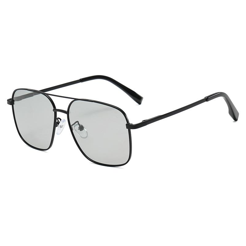 Fashion Polarized Sunglasses Men'S Trend Color-Changing Double Beam Sunglasses Uv-Proof Driver Glasses