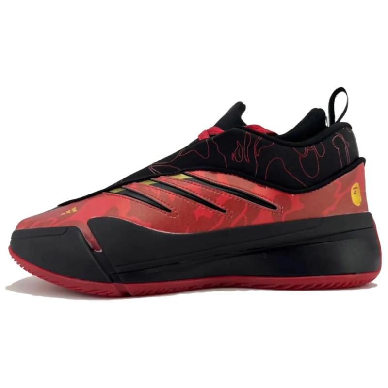 

Adidas Dame 9 Bape Black Red Sneakers IH0786 45⅓ красный черный
