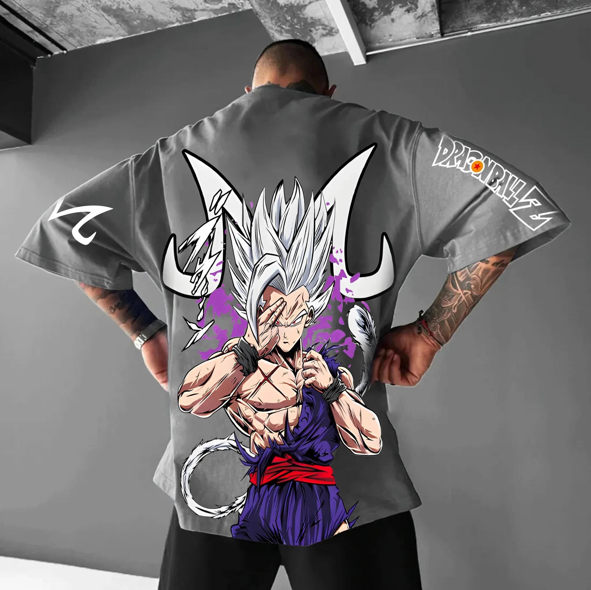 

Dragon Ball Men s Graphic T Shirt Loose Fit Summer Streetwear Cosplay Casual Tops 2026 Fashion Trend Oversized Cotton Clothing M чорний