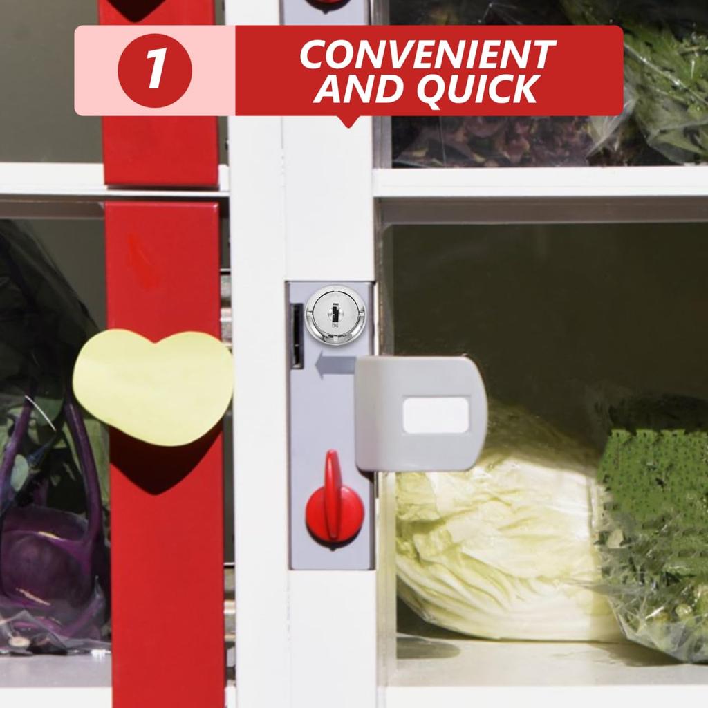 VOSAREA 1 Set Vending Machine Lock Replacement Secure Metal Cylinder Lock Assembly Kit for Gumball Machine Candy Dispenser