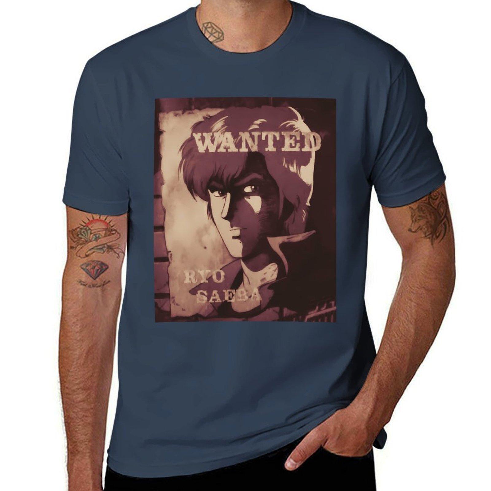 City Hunter Wanted Ryo Saeba TShirt Big Size Daily Wear TShirt S