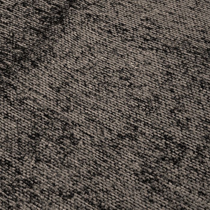 Tapis en coton et polyester lavable tissé plat anthracite 80x150