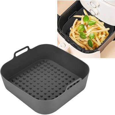 Air Fryer Silicone Pot Thick Reusable Silicone Square Air Fryer Liners Replacement of Parchment Liner Paper Air Fryer Basket