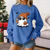 Ladies fashion casual Halloween printed pullover sweater