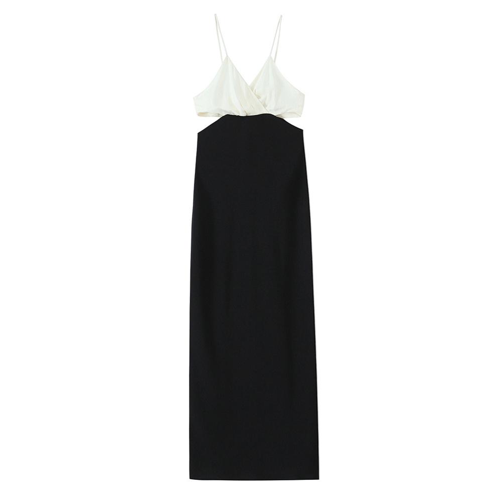 

Spring 2025 Women s Slim Sleeveless Open-Back Camisole Dress L