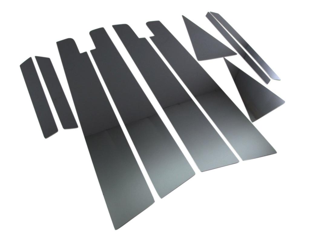 BRIGHTZ Prius 30 Series Black Plated Pillar Panel Covers for Visors 5015 (10-Piece Set) (PIL-BLA-302)