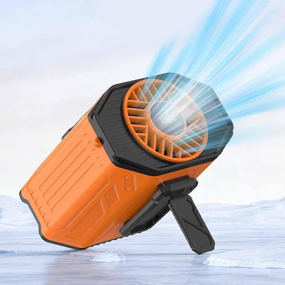 Wiederaufladbarer tragbarer Gürtellüfter 100 Stufen Nackenventilator Tragbarer Hüftclip-Ventilator für drinnen und zu Hause