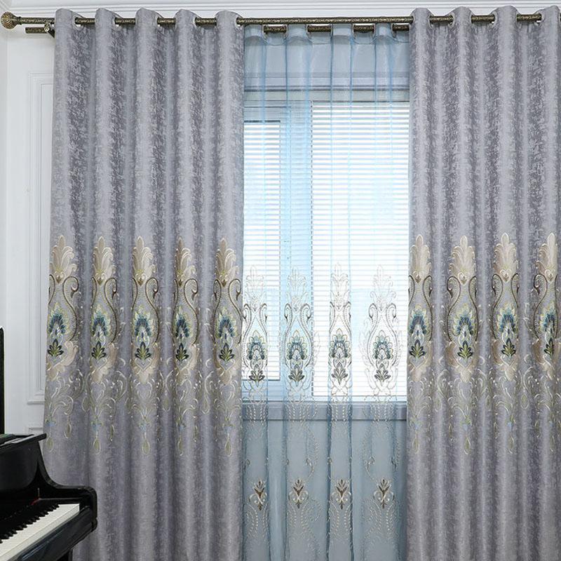 Blackout Curtains Thickened Chenille Living Room Bedroom Insulation Home Curtains Nordic Modern Style Curtains Rod