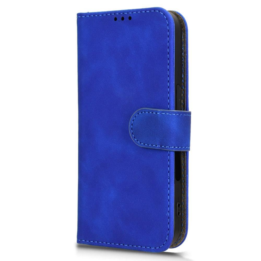 For iPhone 16 Plus Leather Case Skin-Feel Anti-Drop Wallet Flip Phone Cover