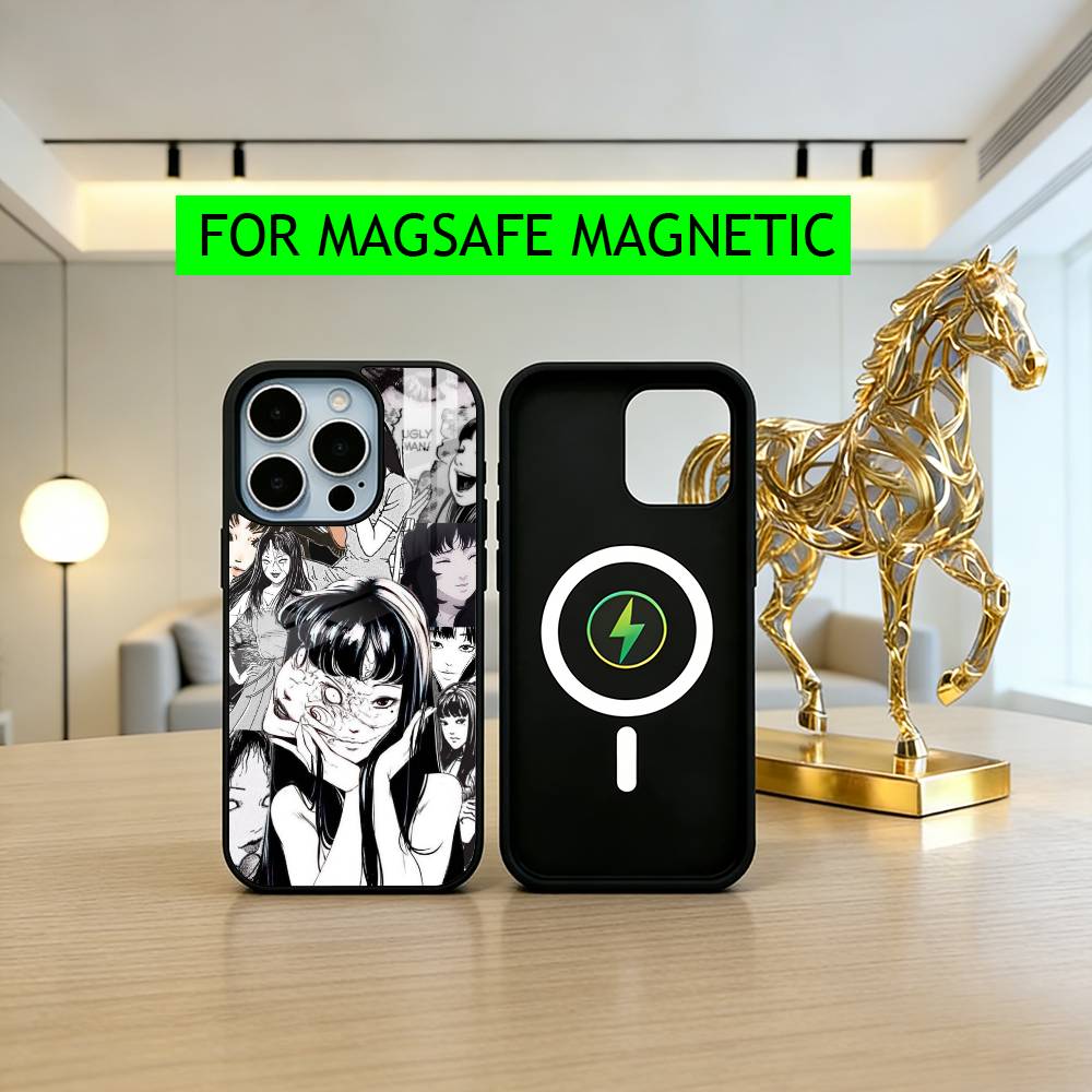 

Comics J-Junji Ito T-Tomie-jit Phone Case For iPhone17,16,15,14,13,12,11 Plus,Pro Magnetic with Magsafe Wireless Charging iPhone15