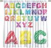 Abc Alphabet Curta For Kids Bedroom,Colorful Cute Cartoon English Capital Letters Funny Window Treatments Drapes For Children